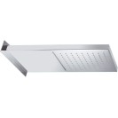 Soffione doccia a parete in acciaio inox lucidato a specchio 2 getti, normale o cascata. Remer 350SSCAX