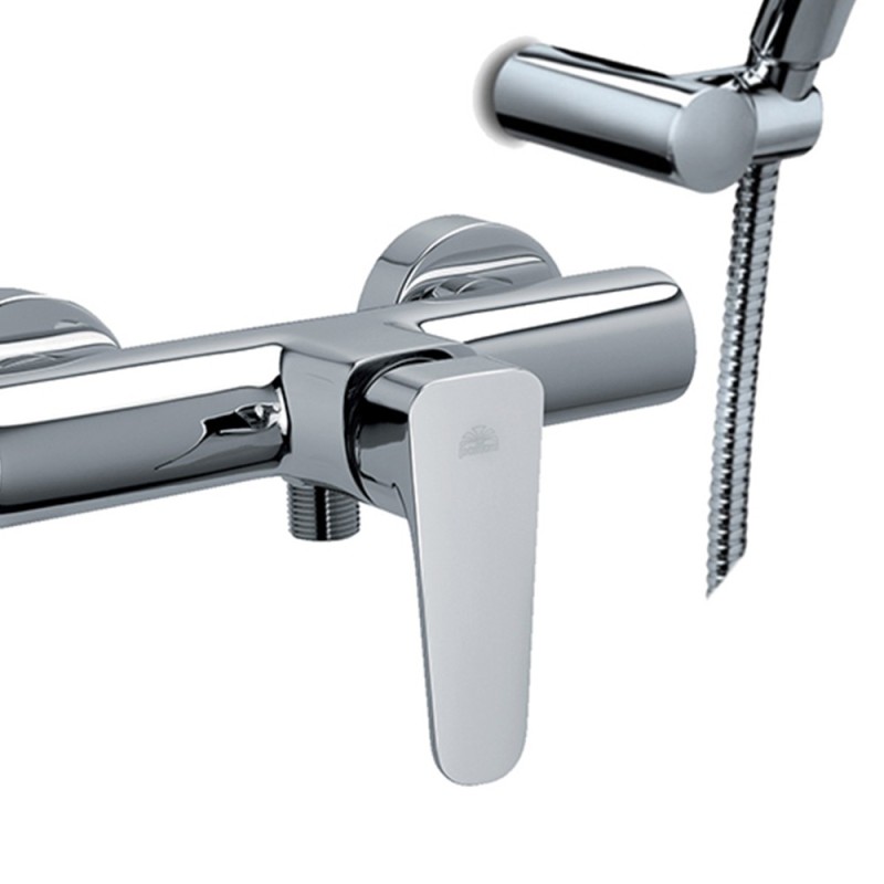 Miscelatore doccia paffoni serie sly con duplex e supporto a muro fisso Paffoni SY168DCR