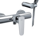 Miscelatore doccia paffoni serie sly con duplex e supporto a muro fisso Paffoni SY168DCR