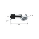 Braccio doccia con soffione integrato a disco moderno small Remer 350HGX
