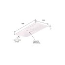 Soffione doccia moderno ultrapiatto parete in acciaio inox specchio Remer 350UFCAX