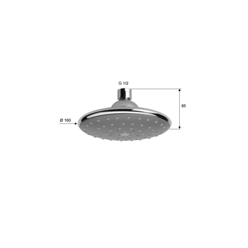 Soffione a pioggia diam. 16 cm Remer 354PLX