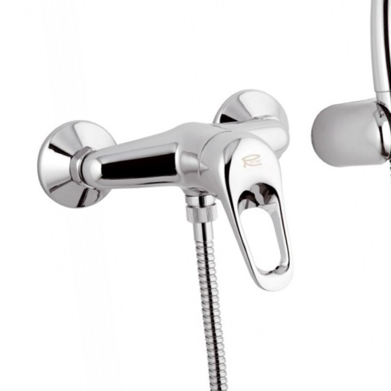 Miscelatore esterno doccia con leva frontale doccino e flessibile remer - serie kiss Remer K38