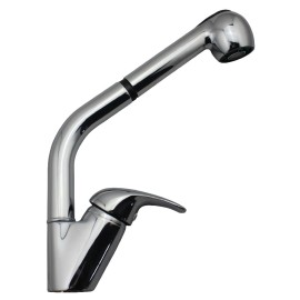 Rubinetto lavello bocca alta serie trendy con doccia estraibile Idrobric SCARUB0324CR