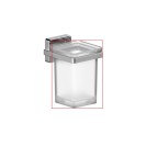 Bicchiere di ricambio in vetro satinato per serie cubo Aquasanit R201100