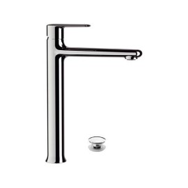Rubinetto alto per lavabo con scarico click-clack, serie vanity Remer V10L