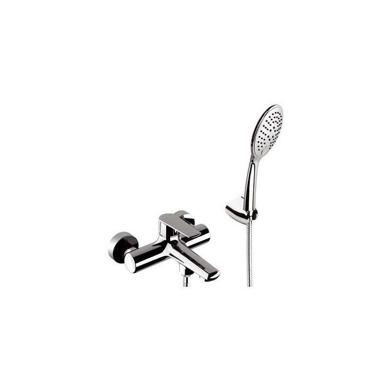 Rubinetto per vasca con kit doccia e flessibile cm 150, serie vanity Remer V02