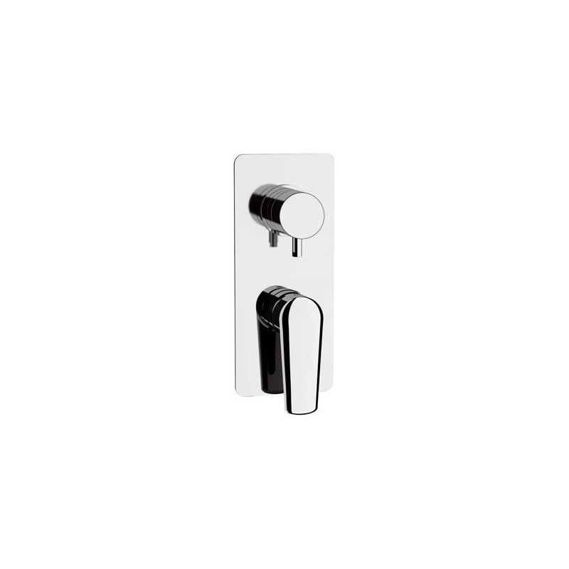 Miscelatore incasso vasca/doccia con deviatore 2 posizioni su piastra unica serie vanity Remer V92