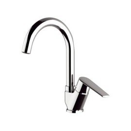 Rubinetto cucina con bocca alta girevole, modello corto serie vanity Remer V42BC