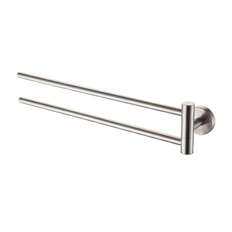 Porta salviette a snodo in acciaio serie steel - fissaggio ad incollo o con viti Idrobric A207150AS Porta salviette a snodo in acciaio serie steel - fissaggio ad incollo o con viti Idrobric A207150AS