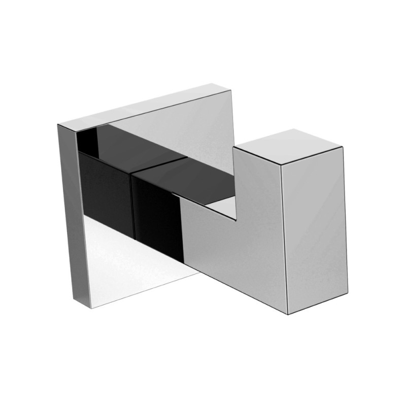 Porta abito 1 posto cromato serie frame - fissaggio incollo o viti Aquasanit A20821SCR Porta abito 1 posto cromato serie frame - fissaggio incollo o viti Aquasanit A20821SCR