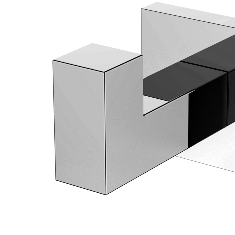 Porta abito 1 posto cromato serie frame - fissaggio incollo o viti Aquasanit A20821SCR Porta abito 1 posto cromato serie frame - fissaggio incollo o viti Aquasanit A20821SCR
