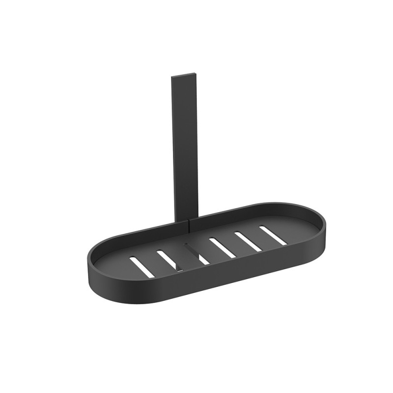 Cestino per bagno nero serie evolution - fissaggio con biadesivo o ad incollo Aquasanit A205490NE