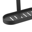 Cestino per bagno nero serie evolution - fissaggio con biadesivo o ad incollo Aquasanit A205490NE