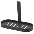 Cestino per bagno nero serie evolution - fissaggio con biadesivo o ad incollo Aquasanit A205490NE