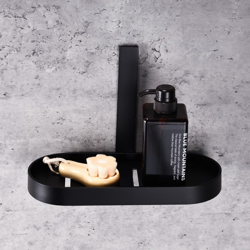 Cestino per bagno nero serie evolution - fissaggio con biadesivo o ad incollo Aquasanit A205490NE