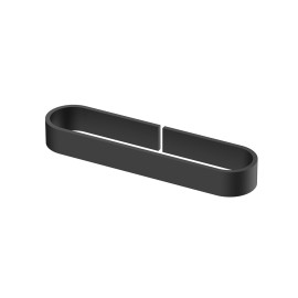 Portasalviette 25 cm nero serie evolution - fissaggio con biadesivo o ad incollo Aquasanit A20590ANE