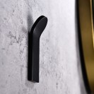 Gancio nero serie evolution - fissaggio con biadesivo o ad incollo Aquasanit A20521SNE