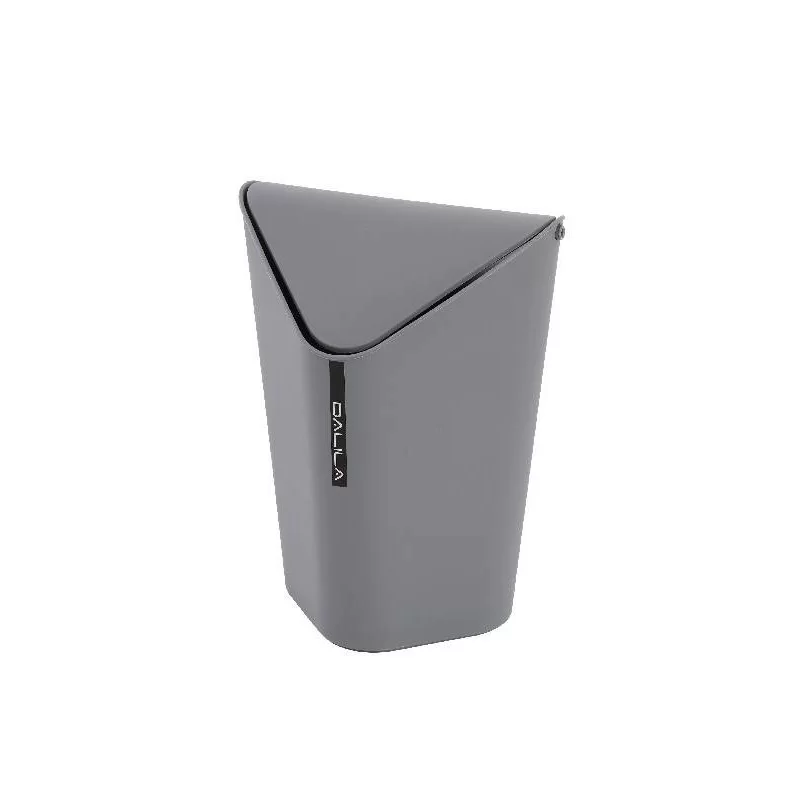 Pattumiera da bagno 6,5 lt grigia con coperchio basculante serie dalila Feridras 012002 Pattumiera da bagno 6,5 lt grigia con coperchio basculante serie dalila Feridras 012002