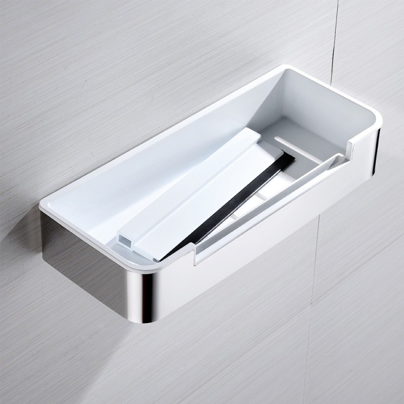 Mensola doccia rettangolare completa di tergivetro - serie concept Aquasanit A112001MR