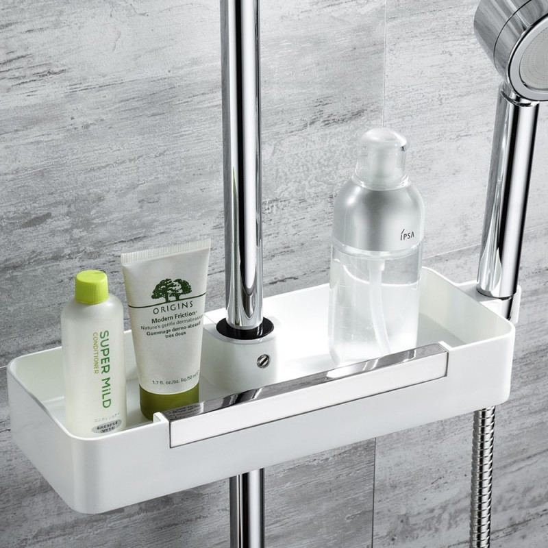 Mensola per aste doccia con tergivetro e supporto doccetta - serie concept Aquasanit A112009MT
