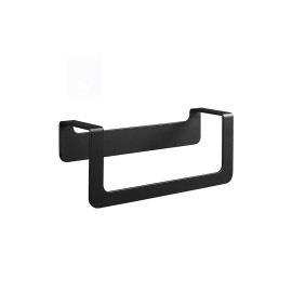 Porta salviette ad anello nero serie skyline - fissaggio biadesivo o incollo Aquasanit A202160NE