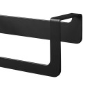 Porta salviette ad anello nero serie skyline - fissaggio biadesivo o incollo Aquasanit A202160NE