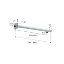 Braccio doccia q in ottone cromato 30 cm Remer 348Q30