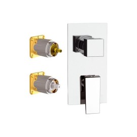 Miscelatore vasca doccia incasso 3 vie con deviatore - serie speed Daniel Rubinetterie SP612D3KBCR