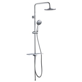 Colonna doccia cromata con doccino e mensola con deviatore - serie kyoto Idrobric SCACOL0157CR