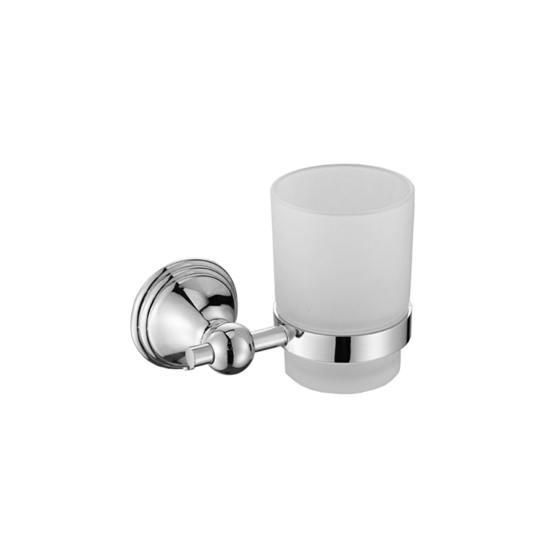 Porta bicchiere da parete con bicchiere in vetro - serie queen Aquasanit A210100CR