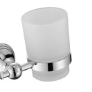 Porta bicchiere da parete con bicchiere in vetro - serie queen Aquasanit A210100CR