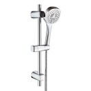 Set saliscendi anticalcare con doccino a 2 getti - serie paros Idrobric BLISAL0143CR