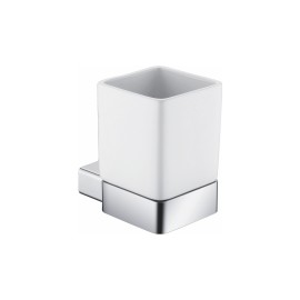 Porta bicchiere in ceramica da parete in alluminio - serie leaf Aquasanit A206100AS