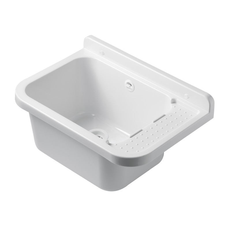 Pilozzo a muro in resina da 50 cm bianco Idroclic IC2060A