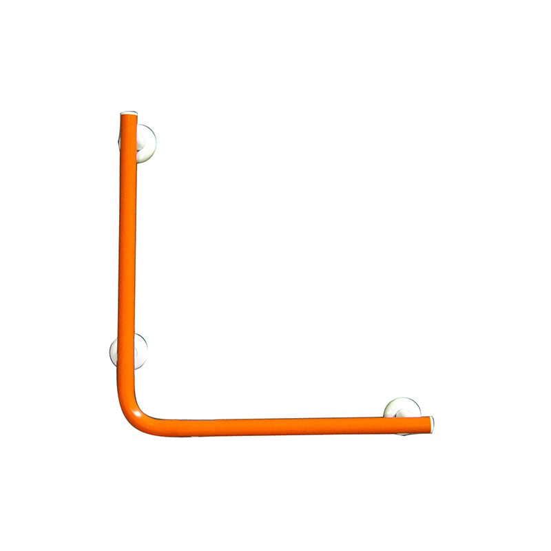 Maniglia bagni disabili e anziani verticale e laterale cm.50x50 color arancio Goman LEO-5050/65