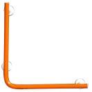 Maniglia bagni disabili e anziani verticale e laterale cm.50x50 color arancio Goman LEO-5050/65