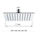 Soffione doccia ultra piatto 40 x 40 Remer 357UFS40X
