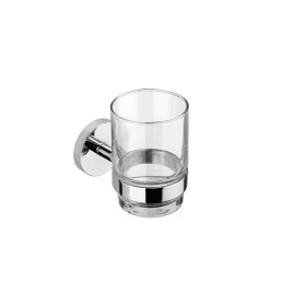 Porta bicchiere da muro serie nexo - fissaggio incollo o viti Aquasanit A203100CR