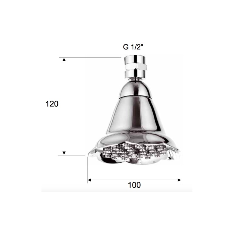 Soffione a pioggia 30 getti bell Remer 359BEX