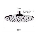 Soffione doccia minimale piatto diam. 20 cm Remer 359MM20X Soffione doccia minimale piatto diam. 20 cm Remer 359MM20X