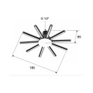 Soffione a pioggia sun 114 getti Remer 359S25X