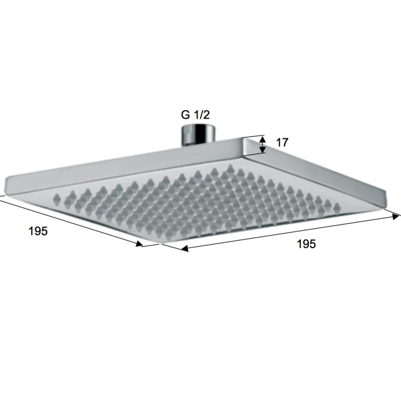 Soffione sq 144 getti Remer 359SSX