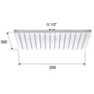 Soffione a pioggia quadrato piatto 30x30 cm Remer 359SSLX Soffione a pioggia quadrato piatto 30x30 cm Remer 359SSLX