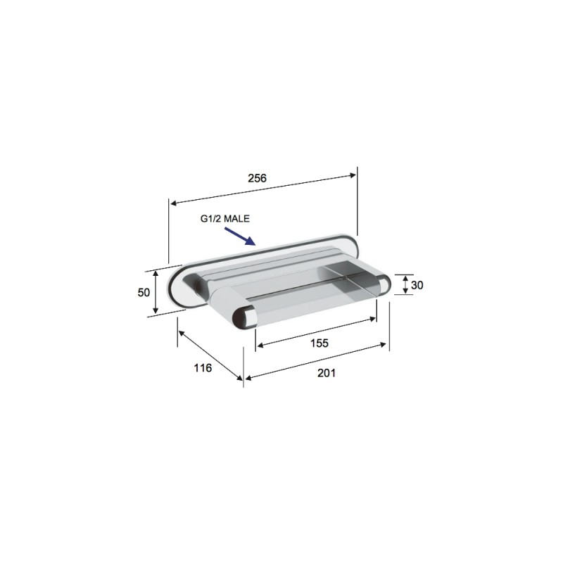 Soffione doccia con getto a cascata Remer 359NC