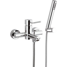 Rubinetto vasca esterno con doccia duplex - serie minimal Remer N02