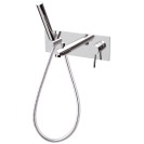 Rubinetto per vasca da incasso, deviatore e kit doccia integrato serie minimal Remer N04