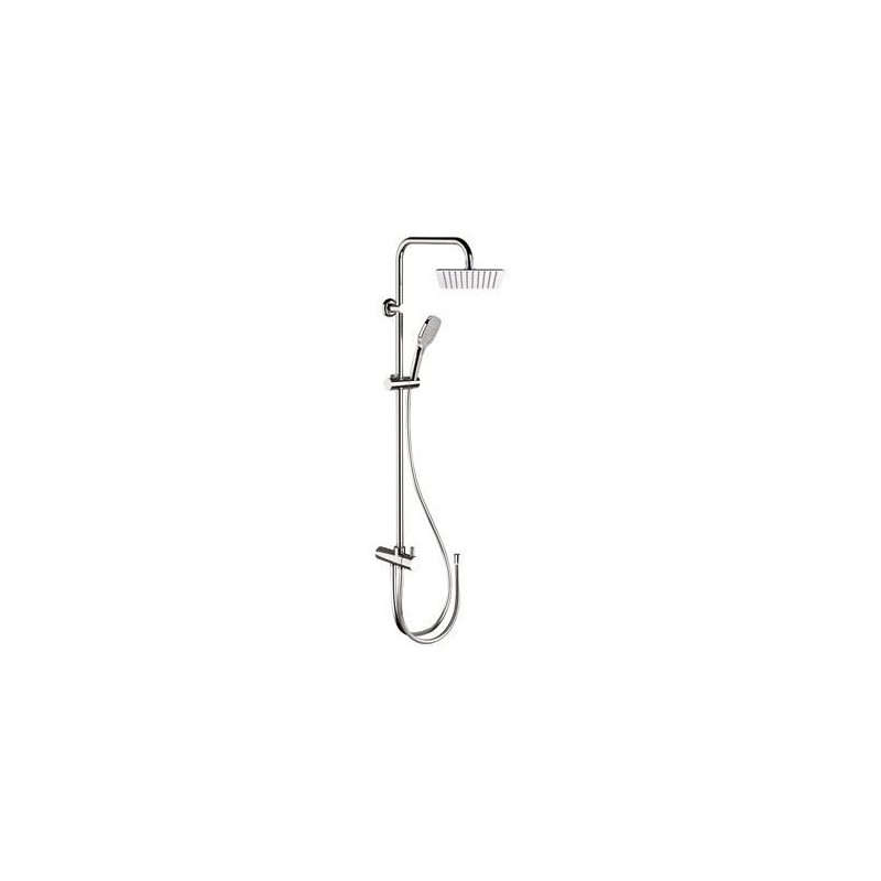 Colonna doccia moderna con soffione quadrato ultra piatto Remer 330X8CPUFD20NRA