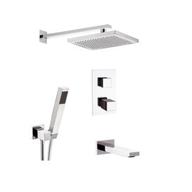 Set con bocca a incasso per rubinetto vasca-doccia - serie skyline thermo Daniel Rubinetterie SKT617ZCR