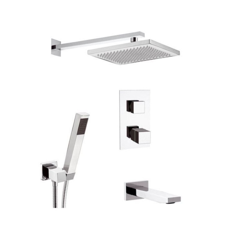Set con bocca a incasso per rubinetto vasca-doccia - serie skyline thermo Daniel Rubinetterie SKT617ZCR